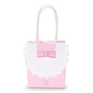 Favor Bag Baby Bib Embellishments Pink 2.5 X 3 Inches