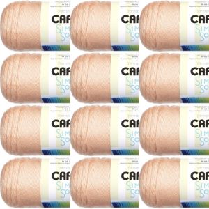 Spinrite Caron Simply Soft Solids Yarn Light Country Peach 1 Pack of 12 Skeins