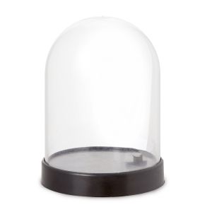 Water Globe Base And Cover Black Base Clear Cover 2.6 X 3.5 Inches