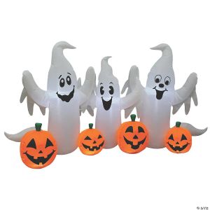 Morris GHOSTS W PUMPKINS 8 FT WIDE
