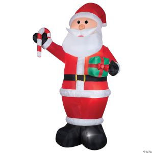 Morris ARBLWN SANTA W/GIFT AND CANDY CANE GIANT