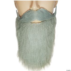 Morris Goatee Mustache Full Grey