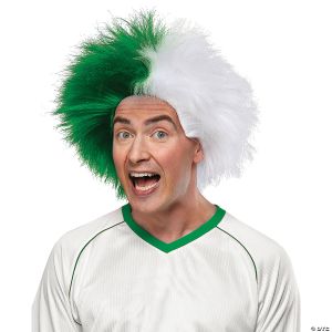 Morris Green And White Sports Wig