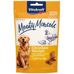 Vitakraft Meaty Morsels Mini Chicken Recipe with Sweet Potato Dog Treat -4.2oz