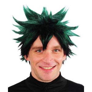 Morris Costumes Anime Wig Spike Green