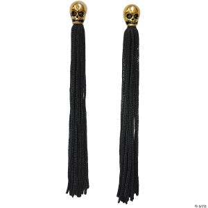 Morris Metal Skull Tassel Earrings