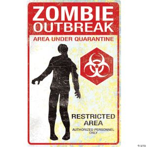 Morris METAL ZOMBIE OUTBREAK SIGN