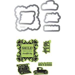Sizzix Echo Park Framelits Die And Clear Acrylic Stamp Set 1 Pack of 6 Piece