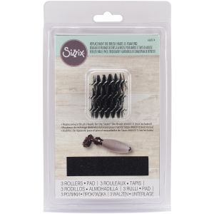 Sizzix Accessory Replacement Die Brush Rollers And Foam Pad For Waferthin Dies