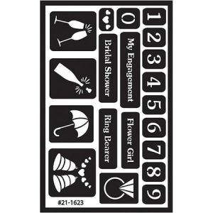 Armour Etch Over N Over Stencil Wedg Font Numbers