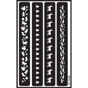 Armour Etch Over N Over Stencil Christmas Borders