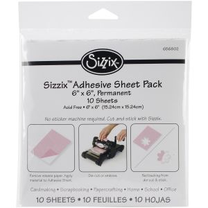 Sizzix 6 X 6 Inches Adhesive Sheet Pack 1 Pack of 3 Piece