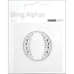 Bling Alphas Collection Self Adhesive Monogram Letter O