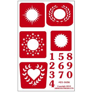 Armour Products Etch Over N Over Stencil Reverse Numbers