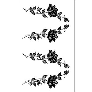 Armour Etch Rub N Etch Stencil Stemmed Rose 5 X 8