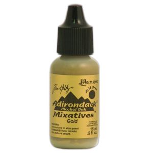 Ranger Tim Holtz Adirondack Alcohol Ink Mixatives Gold 1 Pack of 3 Piece