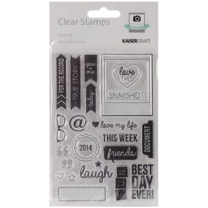 Captured Moments Collection Clear Acrylic Stamps Polaroid