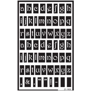 Armour Over N Over Stencil Alphabet Lower Case