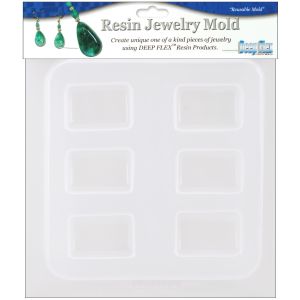 Resin Jewelry Reusable Plastic Rectangle Mold 6.5 X 7 Inches