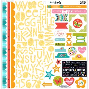 Illustrated Faith Whatever Is Lovely Collection 12 X 12 Cardstock Stickers Treasures and Text