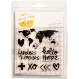 Finders Keepers Collection Clear Acrylic Stamps Map