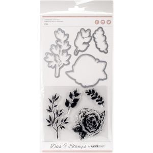 Decorative Dies And Clear Acrylic Stamps Rose