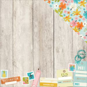 Simple You Are Here! Doublesided Cardstock 12 X12 Itinerary