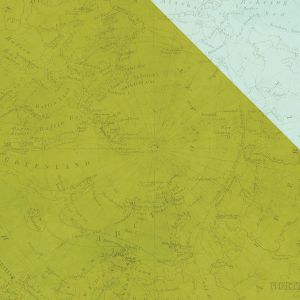 You Are Here Paper 12X12 Map Grn Tl