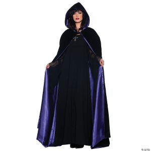 Morris Mn Deluxe Velvet Cape Black Purple