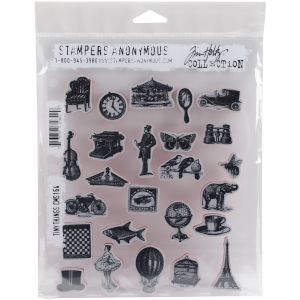 Tim Holtz Cling Stamps 7inchX8.5inch Tiny Things