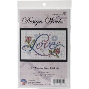 Design Works Counted Cross Stitch Kit 5inchesX7inchesLove 14 Count