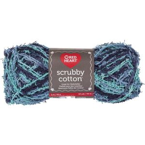 Red Heart Scrubby Cotton Yarn Calm Print 1 pack 1 Skein