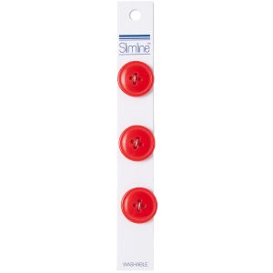 Blumenthal Lansing Slimline Buttons Series 1Red 4Hole 34 Inch 3Per Pkg