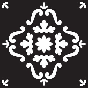 Prima Re Design Heavy Duty Concrete Stencil 11.5inchX11.5inch Eastern Tile