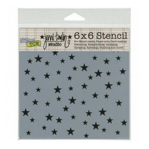 Crafter S Workshop Template 6 inch X6 inch Random Stars