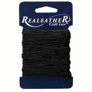 Realeather Waxed Thread 25yd-Black