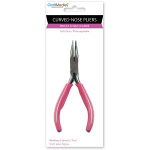 Curved Nose Pliers W/Soft Grip Handle-4.75