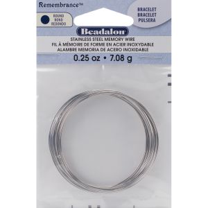 Beadalon Remembrance Memory Wire Bracelet .62mm .25oz-Bright - 18 Coils