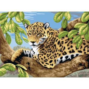 Junior Large Paint By Number Kit 15.25inchX11.25inch Leopard In Tree