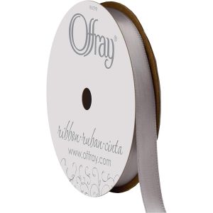 Offray Single Face Satin Ribbon 3 8 inch X18 Silver
