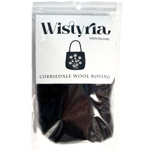 Wistyria Editions Wool Roving 14 Inch Black