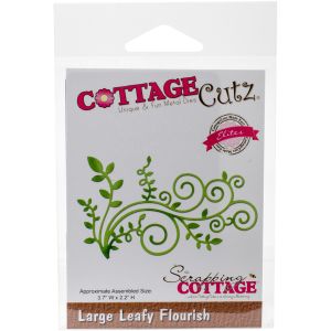CottageCutz Elites Die Large Leafy Flourish 3.7inchX2.2inch