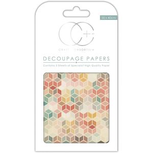 Craft Consortium Decoupage Papers 13.75 inch X15.75 inch 3 Per Pkg Retro 3