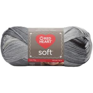 Red Heart Soft Yarn Greyscale 1 Pack of 1 Skein