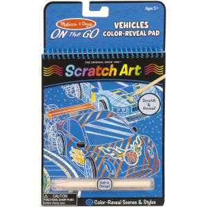 Melissa and Doug On The Go Scratch Art Color Reveal Pad Vehicles