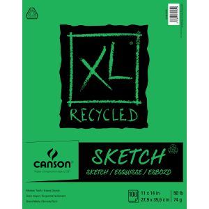Canson XL Recycled Sketch Paper Pad 11X14 Inch 100 Sheets