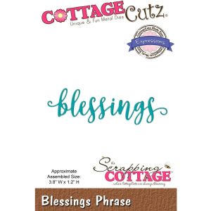 Cottagecutz Expressions Plus Die Blessings 3.8 inch X1.2 inch 