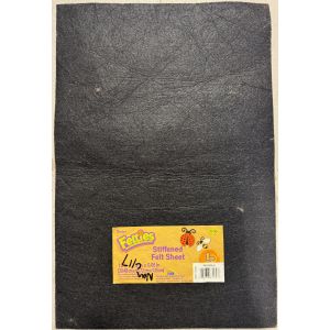 Stiff Felt Sheet 12 inch X18 inch X1.5mm Black