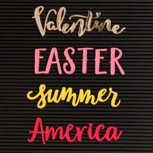 DCWV Letterboard Words 4 Per Pkg Spring and Summer