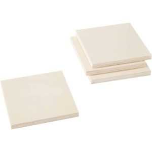 Unfinished Wood Coaster Set 4 Per Pkg Square 4 inch X4 inch 